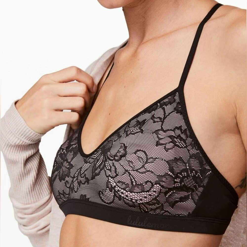 Lululemon Women's Live In Lace Bralette Black Muse Nude Soft Light Ultra XS/S